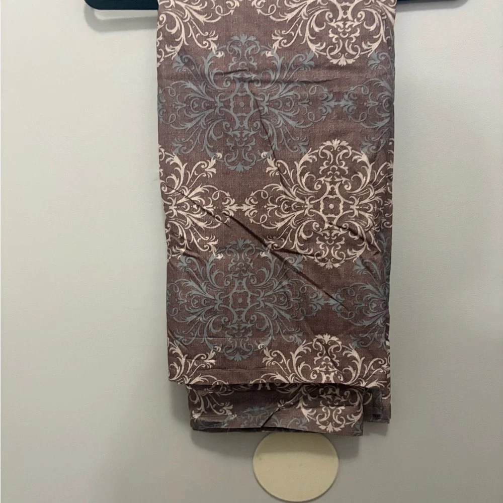 Brown and Cream Patterned curtain panel Blackout curtain - Picture 6 of 6